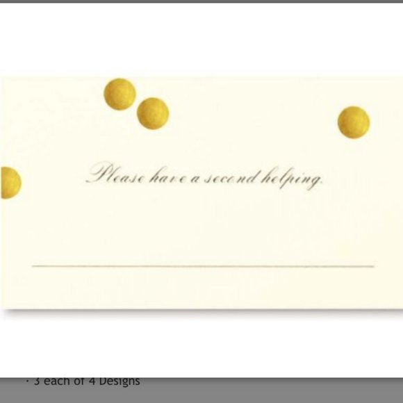 kate spade gold dot place cards new in box - Picture 7 of 10